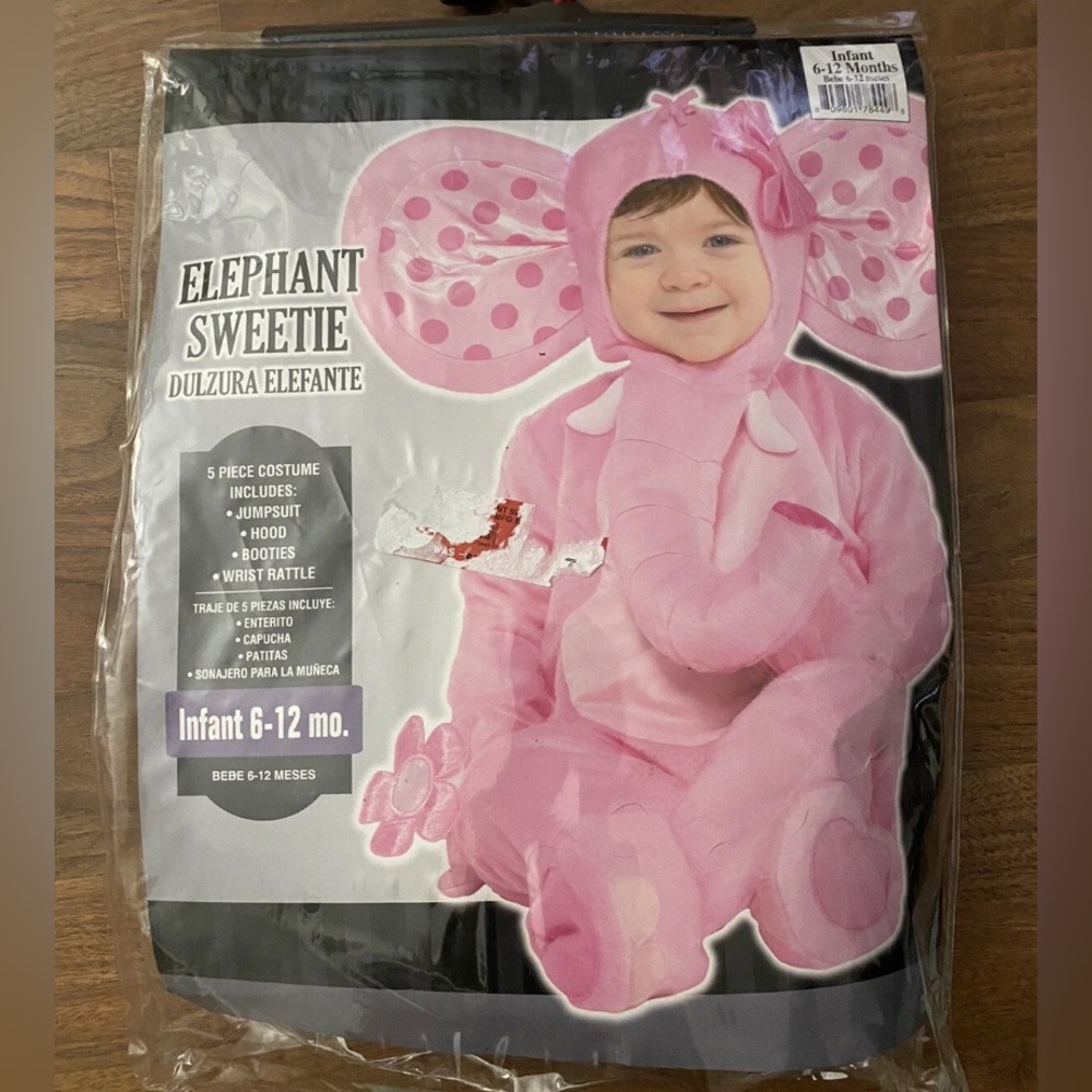 Elephant Sweetie Pink halloween Costume sz 6-12 Months